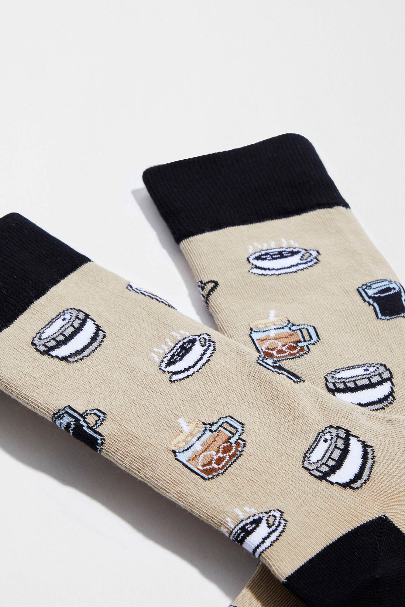 Besocks Meias altas Meias em algod&atilde;o org&acirc;nico caf&eacute;