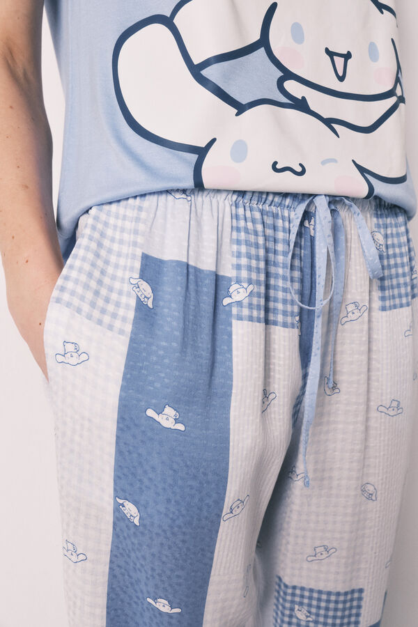 Women'secret Pijama comprido Cinnamoroll Patchwork azul