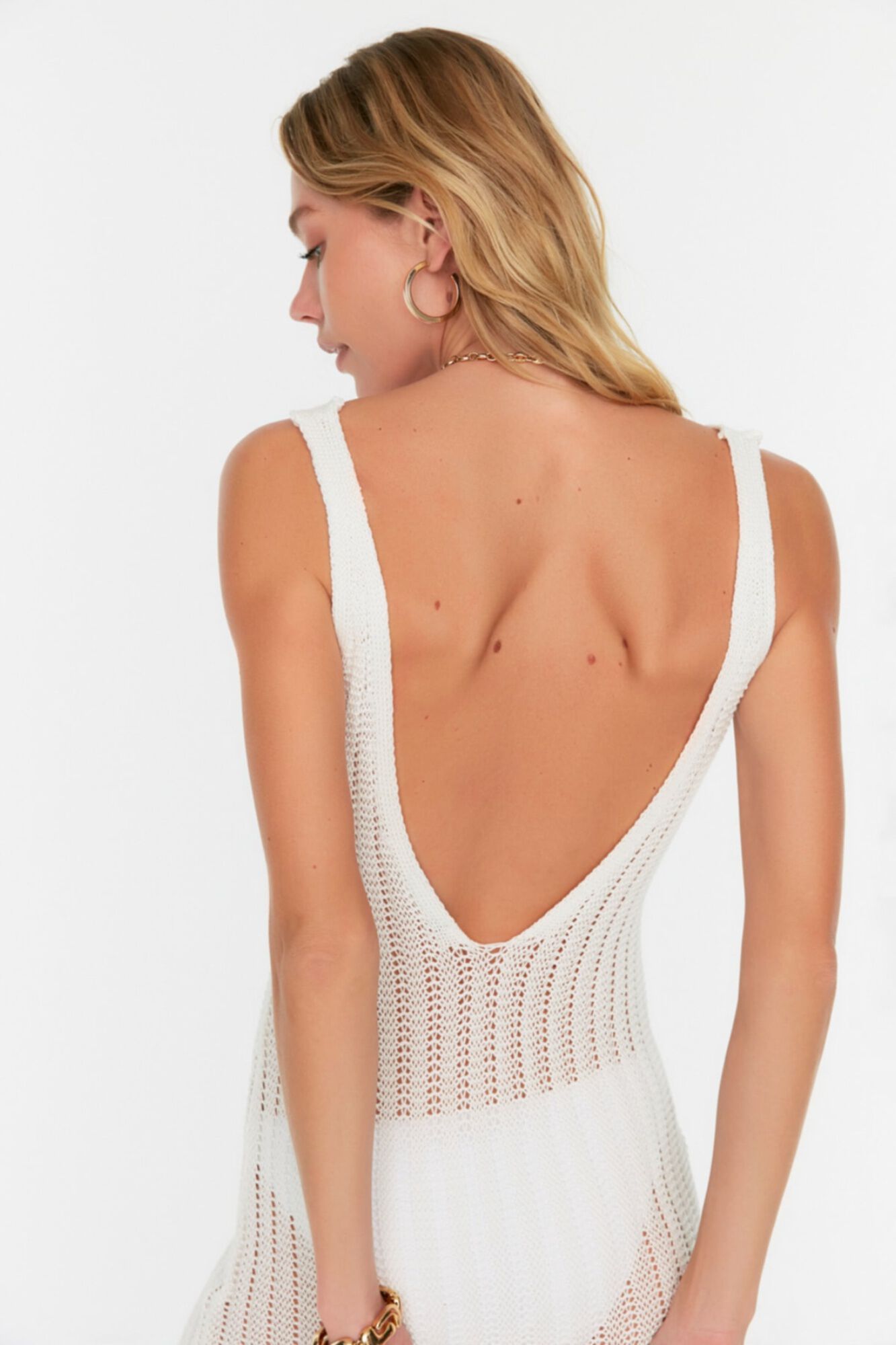 Trendyol Vestido midi de malha sem mangas
