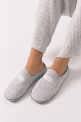 Women'secret Chinelos de quarto de velour cinza cinzento