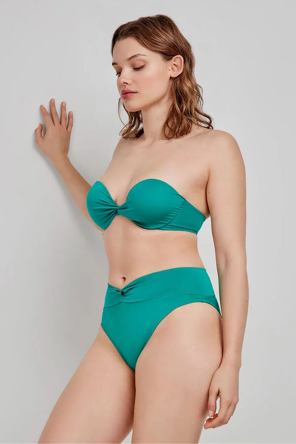 Gisela Top de biquíni cai liso verde verde