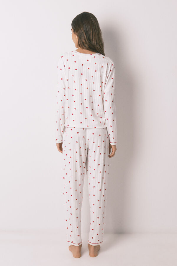 Women'secret Pijama comprido estampado Mickey Cherry branco