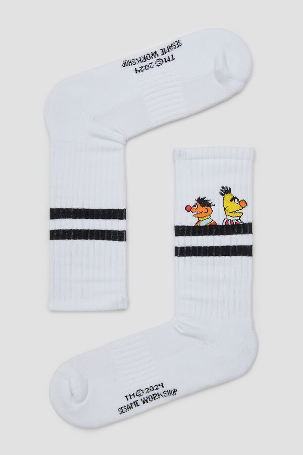 Womensecret Besocks Sesame Street organic cotton White High Athletic Socks white