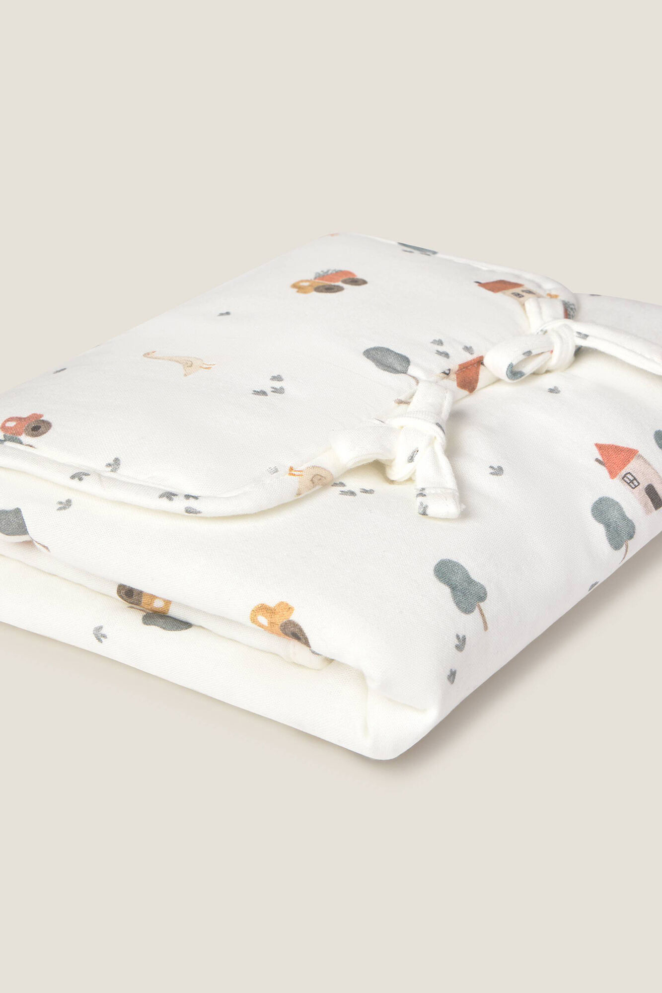 Textura Trocador de algod&atilde;o com casinhas