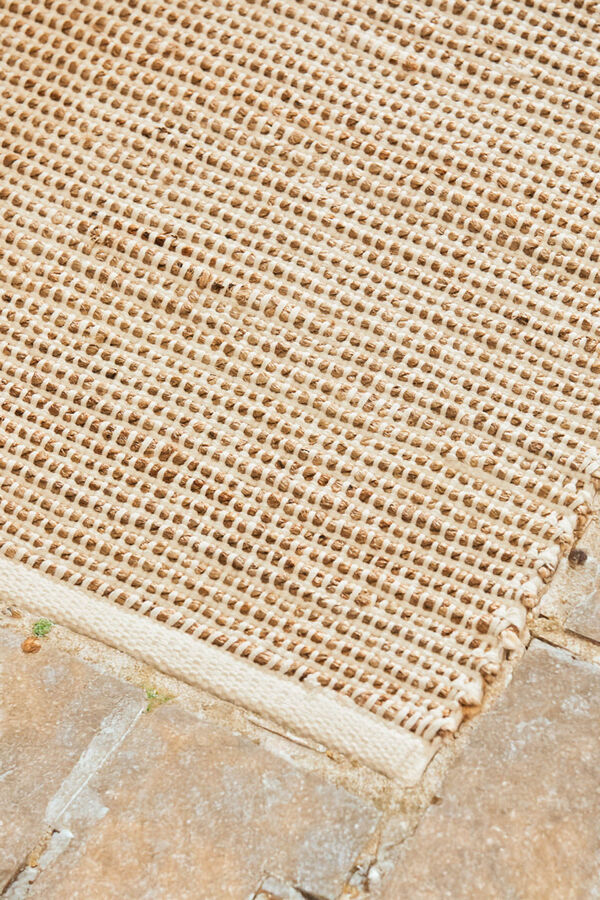 Calma House Capacho de juta e algod&atilde;o cru do oeste estampado