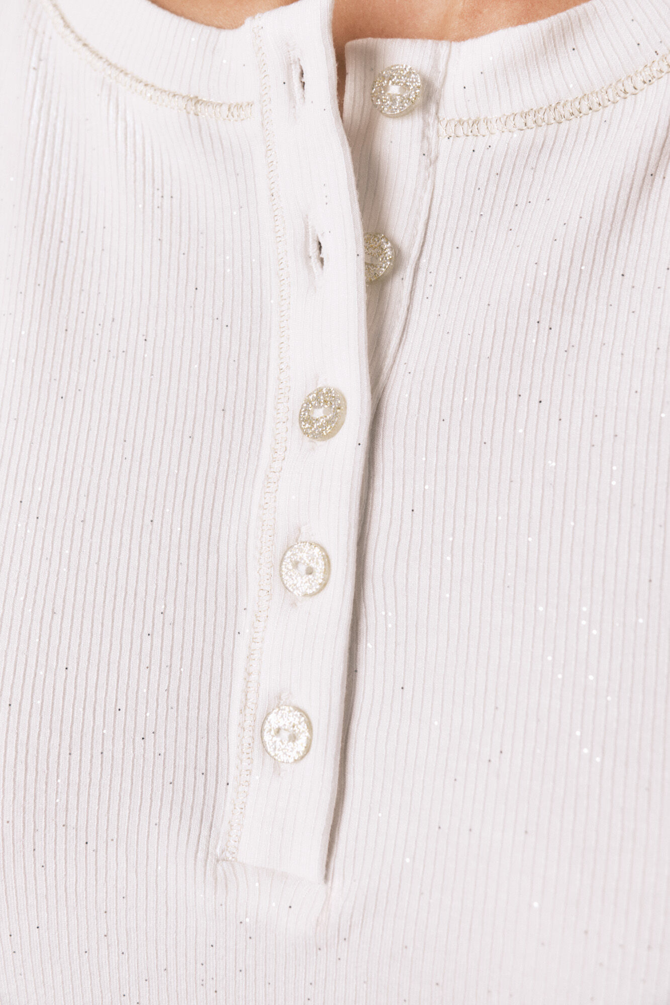 Women'secret Camiseta manga corta viscosa blanco brillo