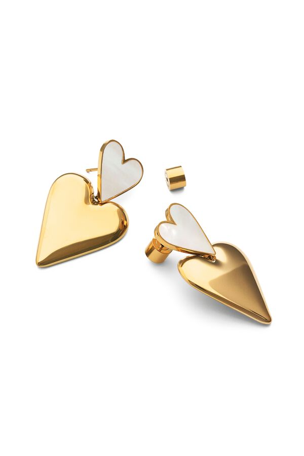 Singularu Pendientes Duo d'amour  Ba&ntilde;o Oro  amarillo