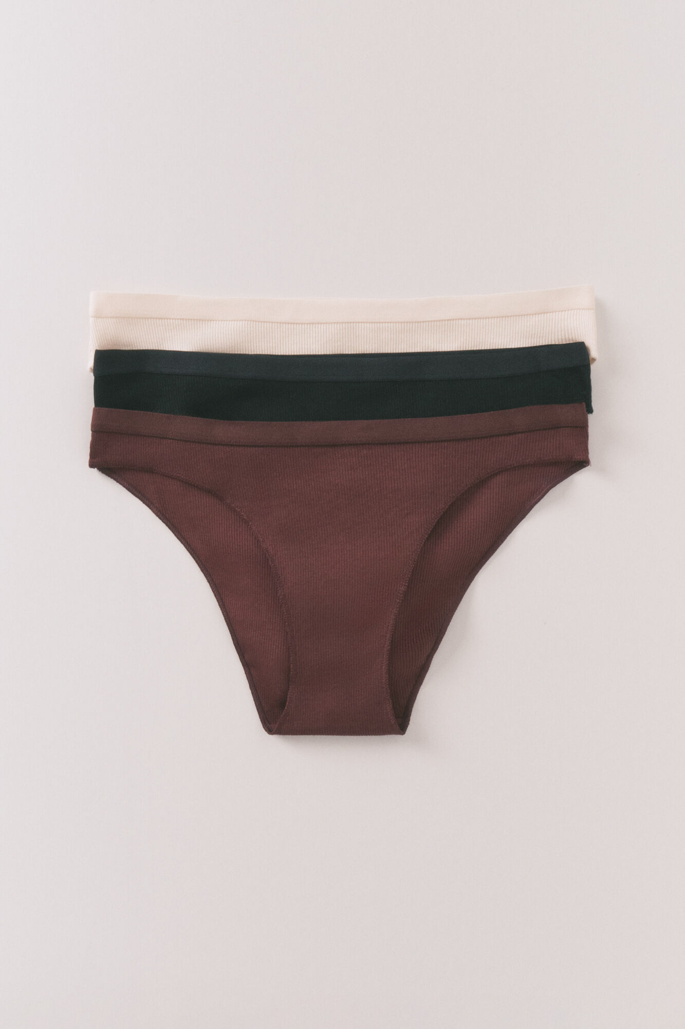 Women'secret Pack 3 bragas cl&aacute;sicas canal&eacute; blanco