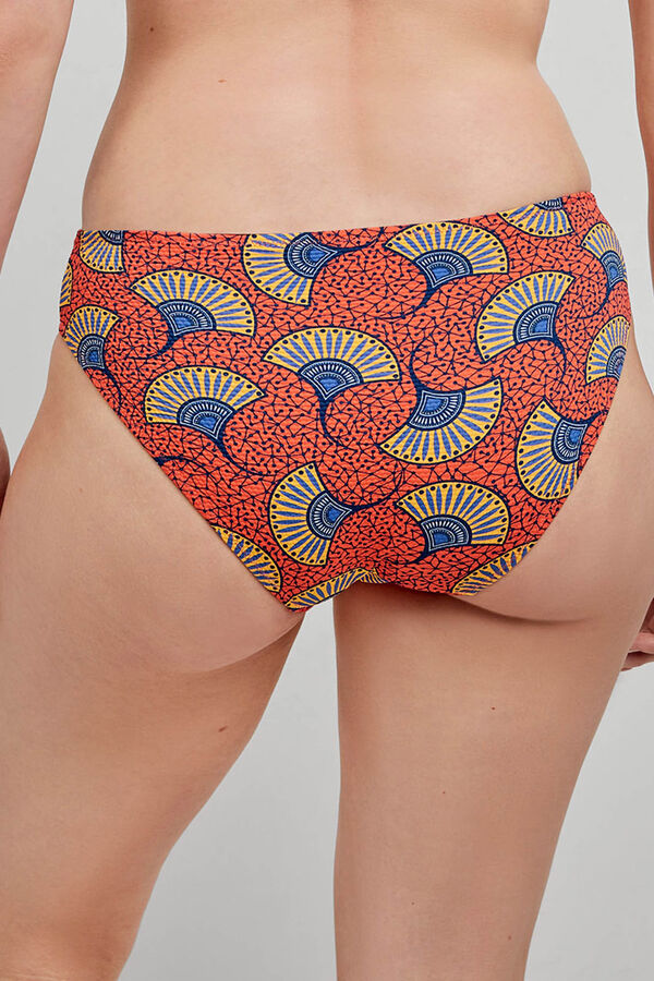 Gisela Cueca de biquíni midi com estampado tribal estampado