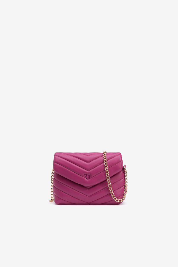 Womensecret Bolso Bandolera Acolchado con Solapa rosa