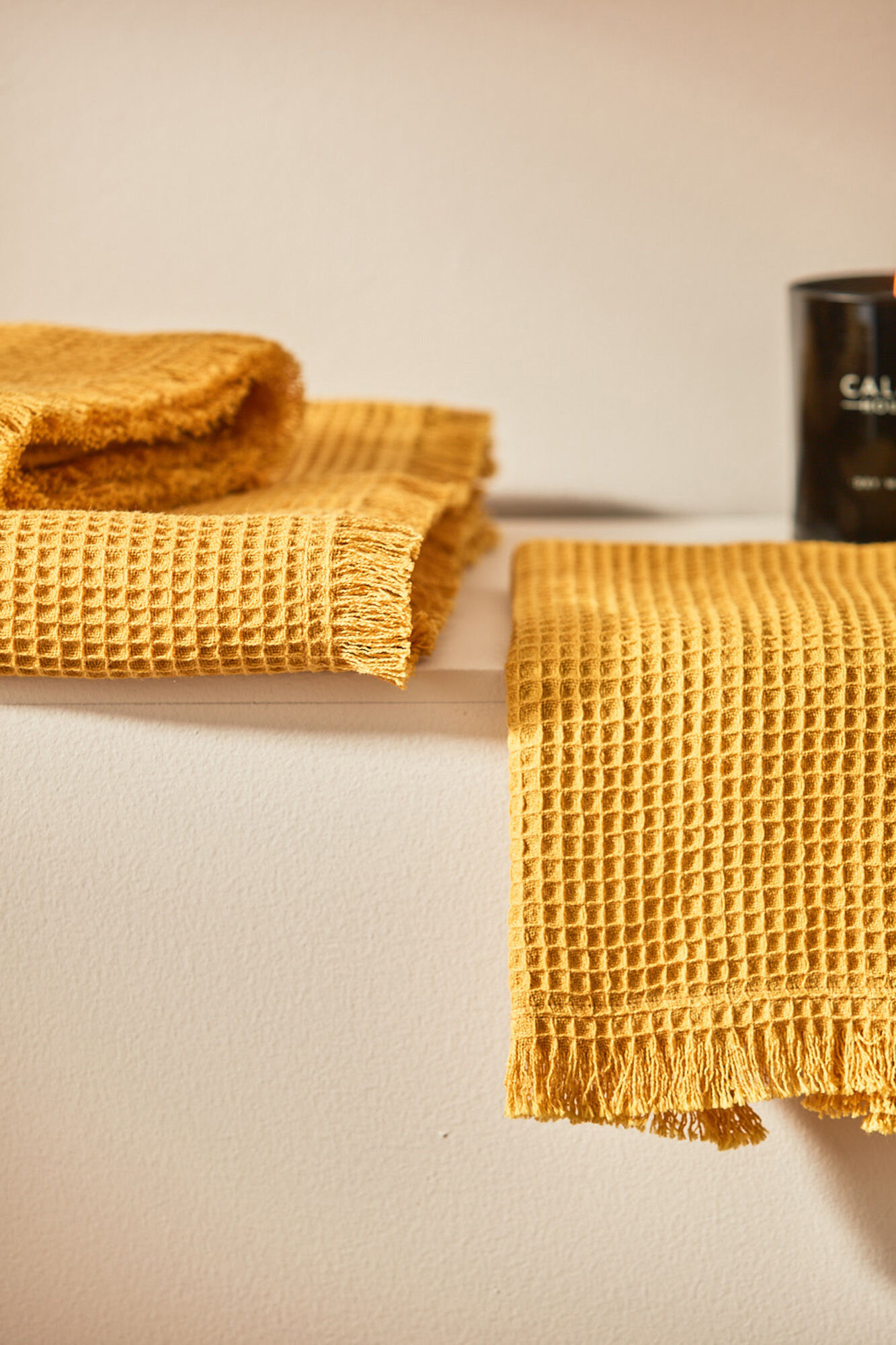 Calma House Toalha de banho marte mostarda