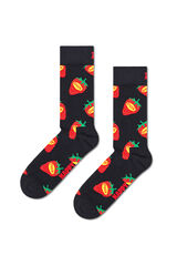 Happy Socks Strawberry Fresh Unisex Socks black