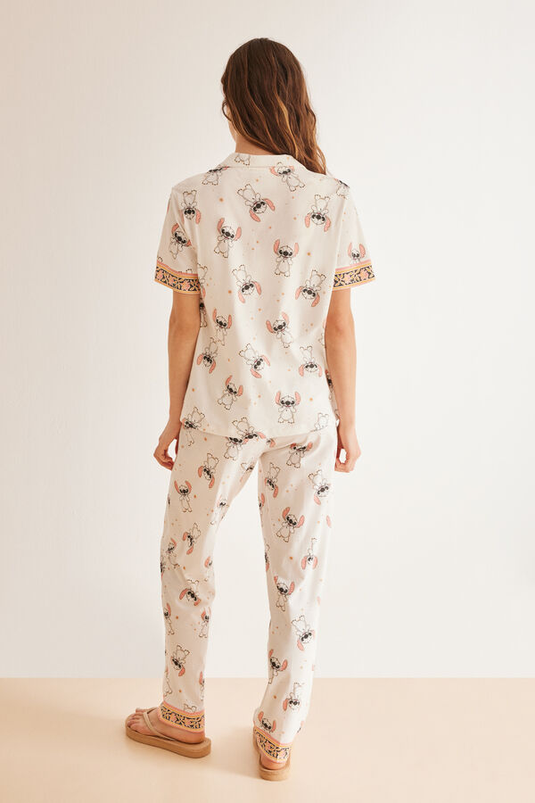 Womensecret Classic 100% cotton Stitch pyjamas blanc