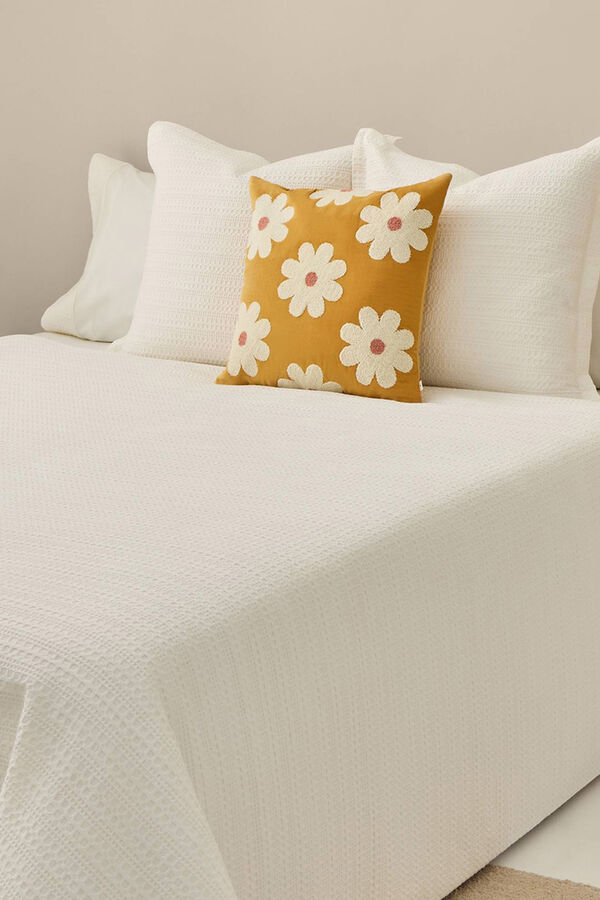 Textura CAPA DE EDREDOM JACQUARD branco