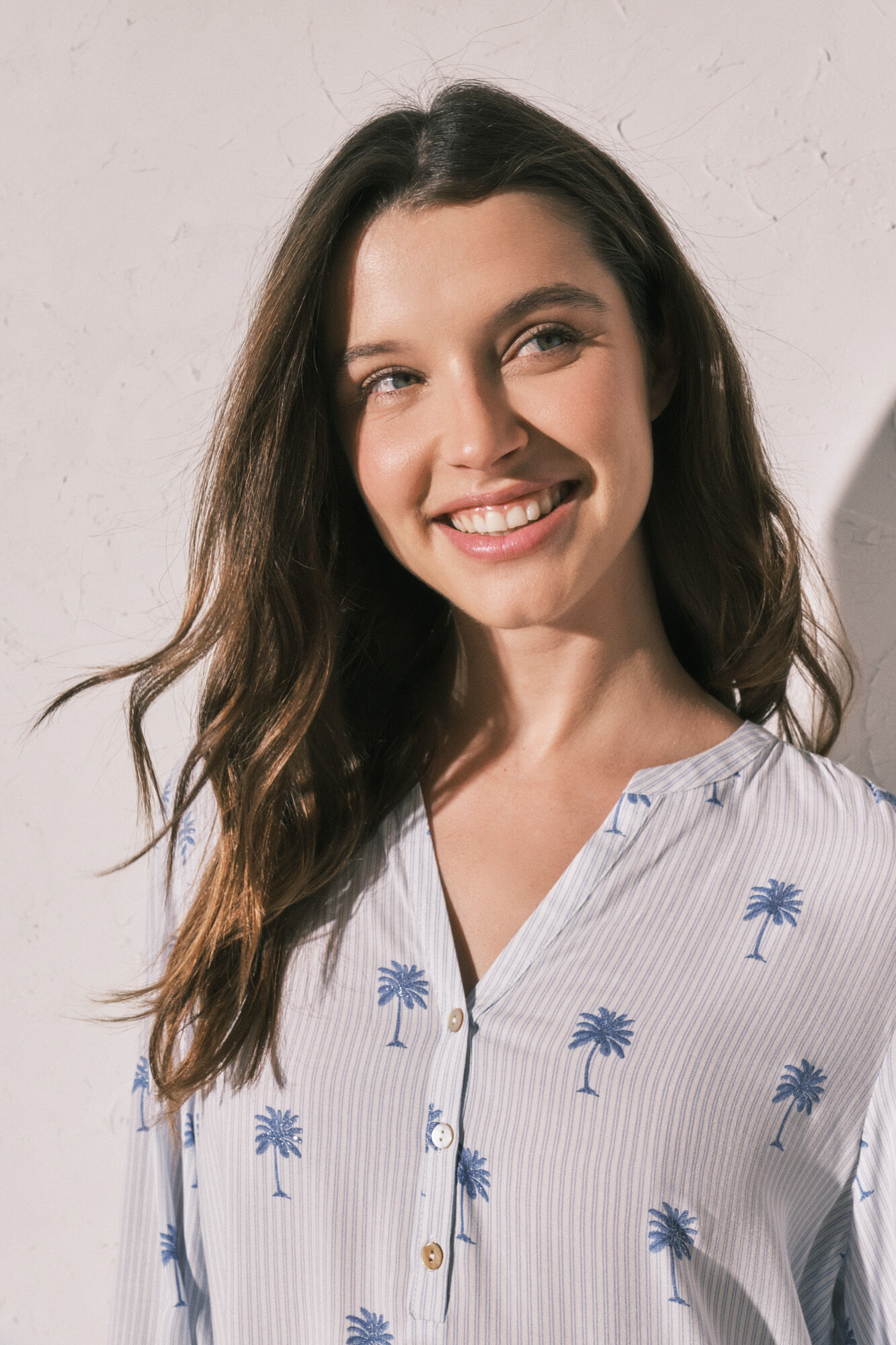 Women'secret Camisola corta rayas palmeras