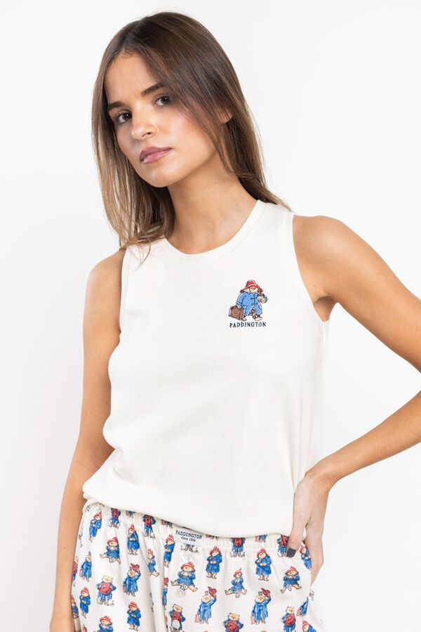 Admas Pijama curto sem mangas Paddington bege