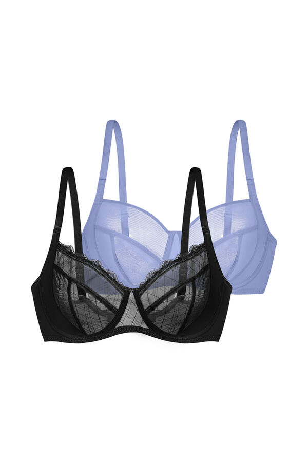 Dorina Pack of 2 bras with underwired black