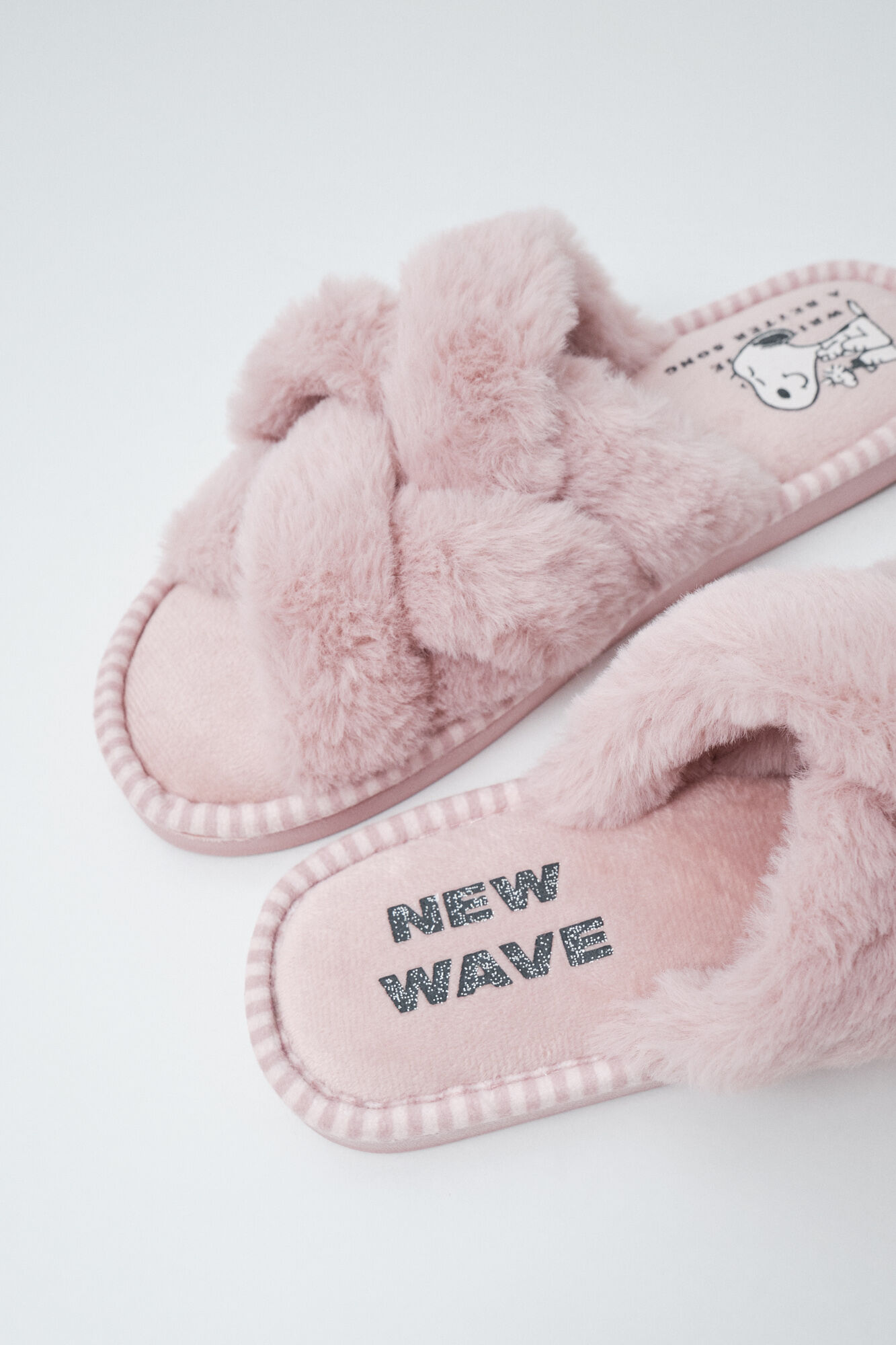 Women'secret Zapatillas casa peluche Snoopy rosa