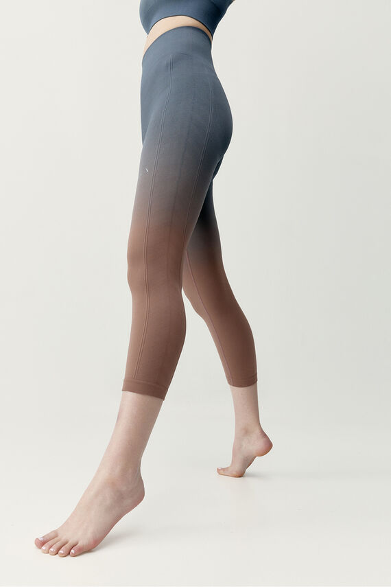 Leggings deportivos Dione gris y marrón