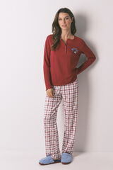 Women'secret Pijama capri de algodão vermelha Mickey vermelho