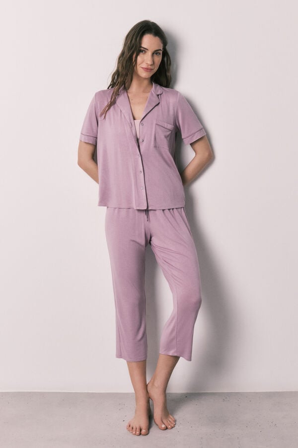 Women'secret Pijama camiseiro Capri soft touch rosa rosa