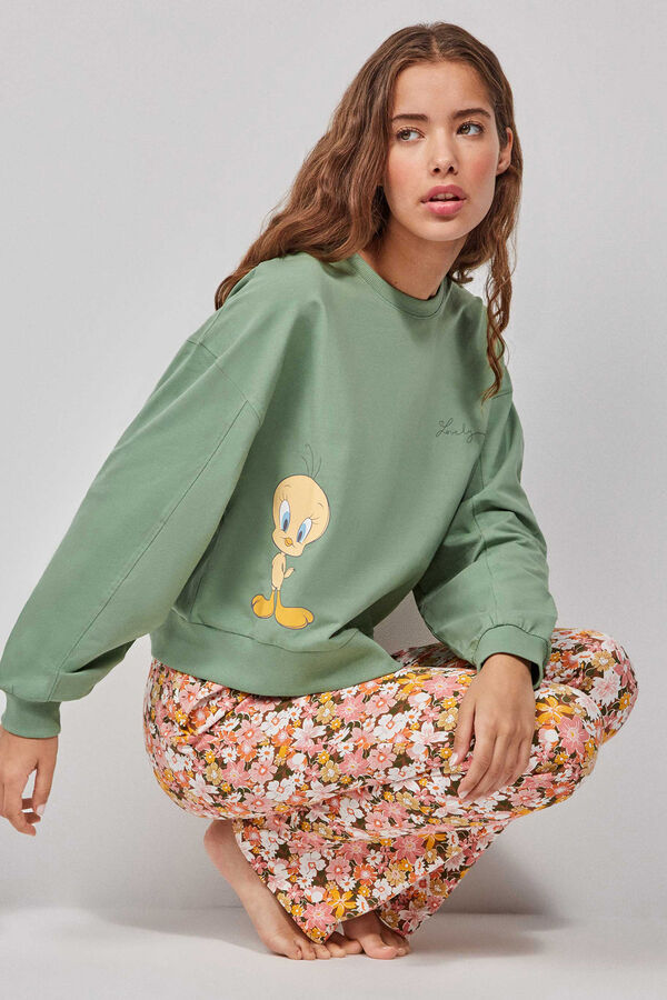 Gisela Pijama largo Piol&iacute;n verde