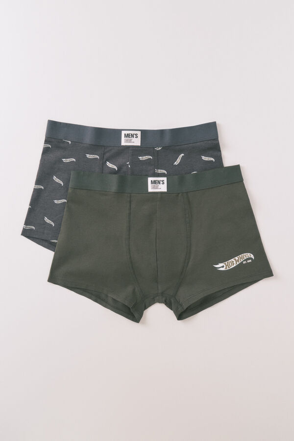 Women'secret Pacote com 2 boxers de cuecas "Hotwheels" bege