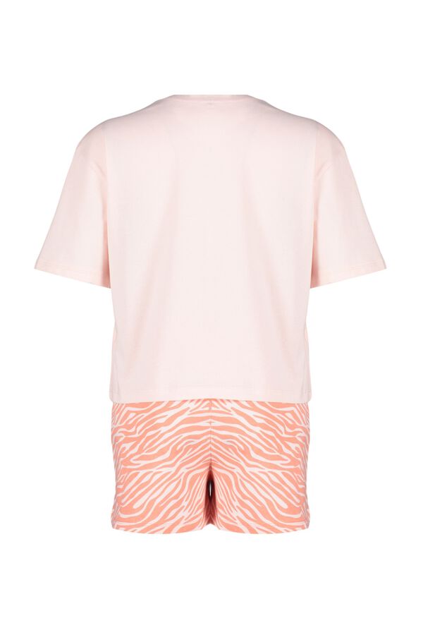 Trendyol Conjunto de pijama curto estampado animal rosa