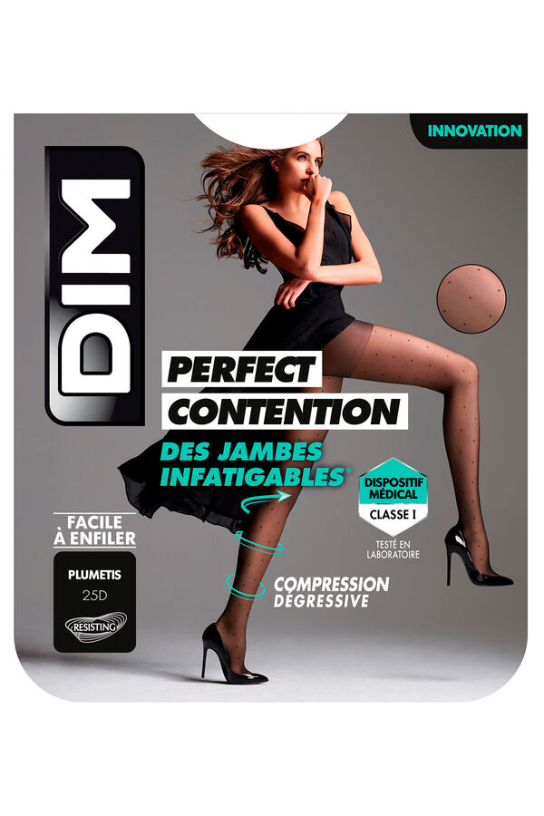 DIM Panty de compresión piernas cansadas plumeti negro