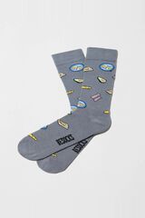 Besocks Meias altas BESOCKS de brunch cinzento