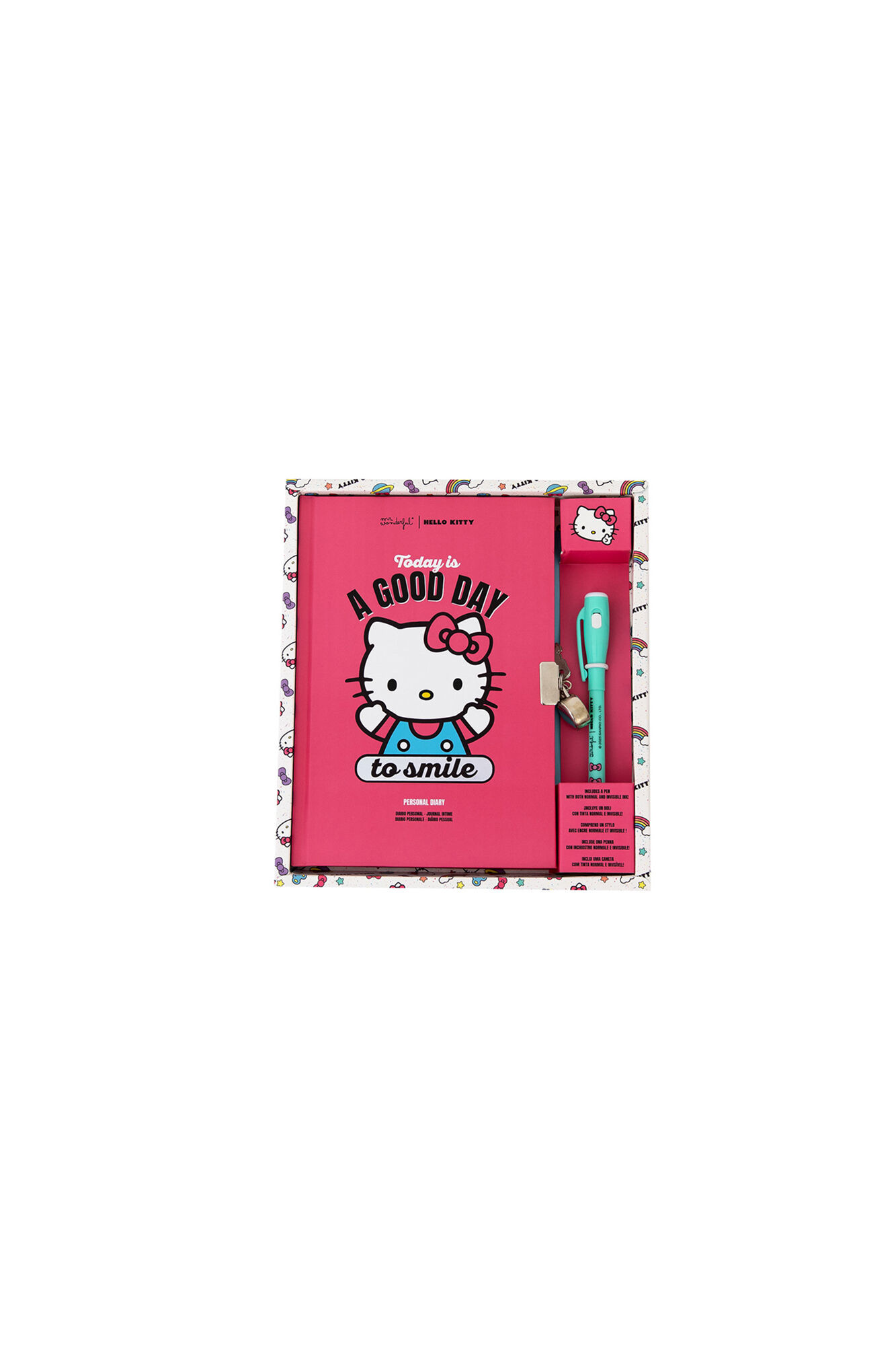 Mr. Wonderful Conjunto de 2 canetas apag&aacute;veis ​​Bo-Bo Hello Kitty - Hello Kitty e Kuromi