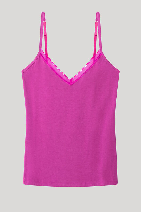 Gisela pijama de alças azul rosa