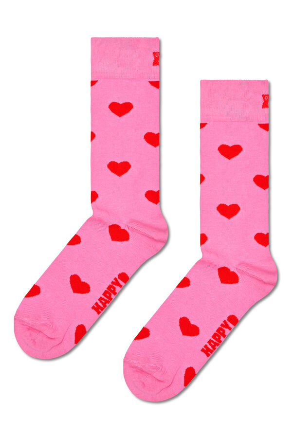 Happy Socks Calcetin Corazones rosa