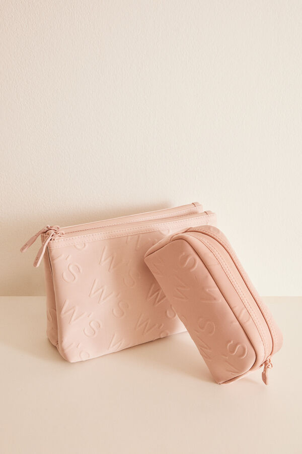 Womensecret Small pink logo toiletry bag pink
