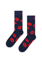 Happy Socks Meia de beijos azul
