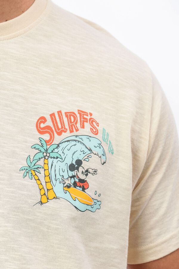 Admas Pijama curto surf Mickey Mouse bege