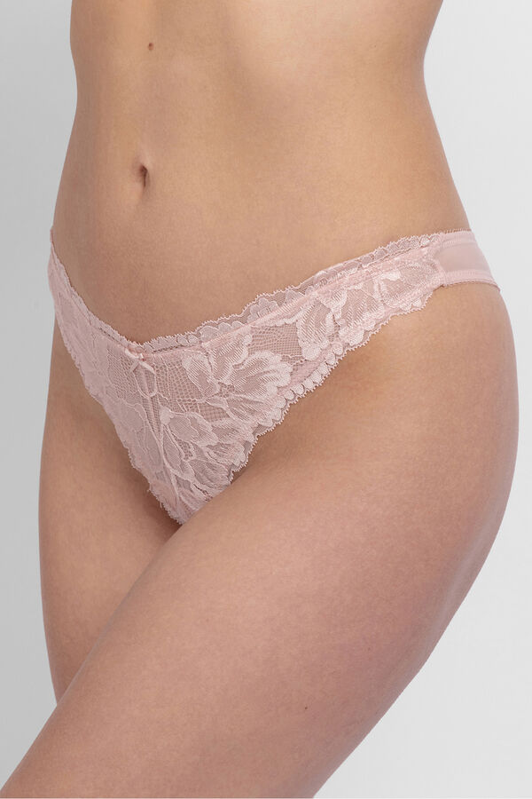 Dorina Tanga perfeita em renda rosa