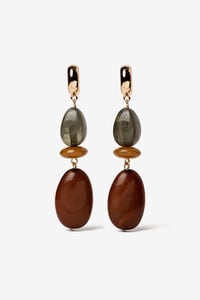 Vilanova Brincos compridos com missangas