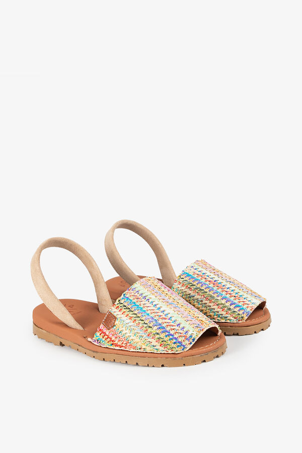 Popa Sandália estilo menorquina estampado