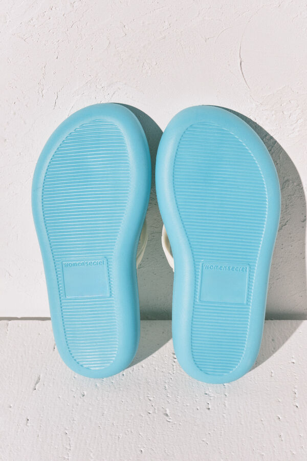 Women'secret Chinelo efeito blocos colorido azul