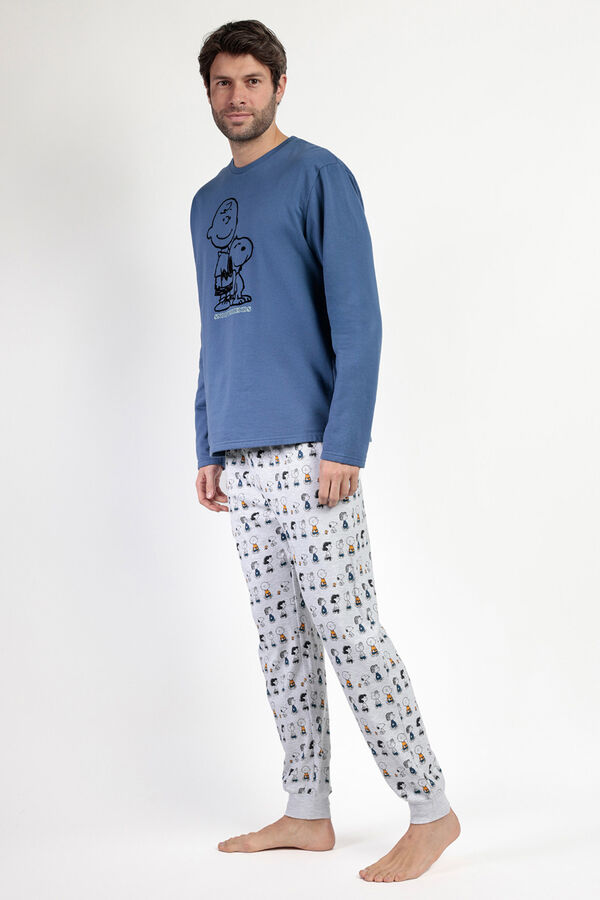 Admas Pijama Masculino Snoopy e Amigos A azul