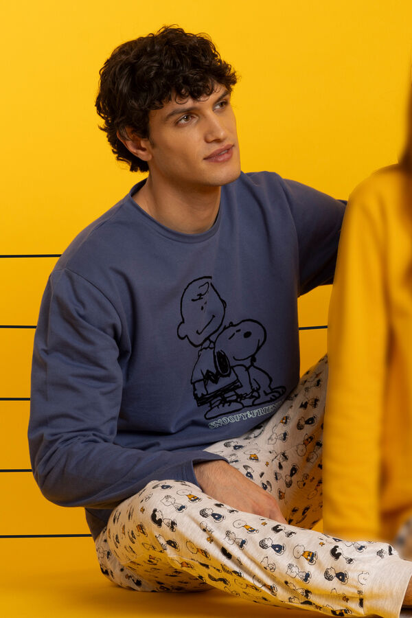 Admas Pijama Masculino Snoopy e Amigos A azul