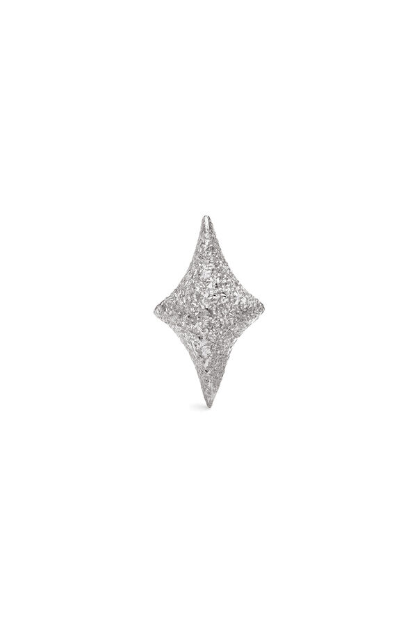 Singularu Brinco Solto Organic Star Spark Prata cinzento