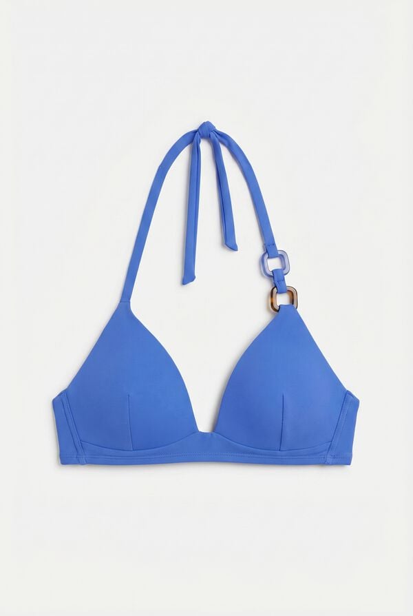 Women'secret Top biqu&iacute;ni triangular fixo azul azul