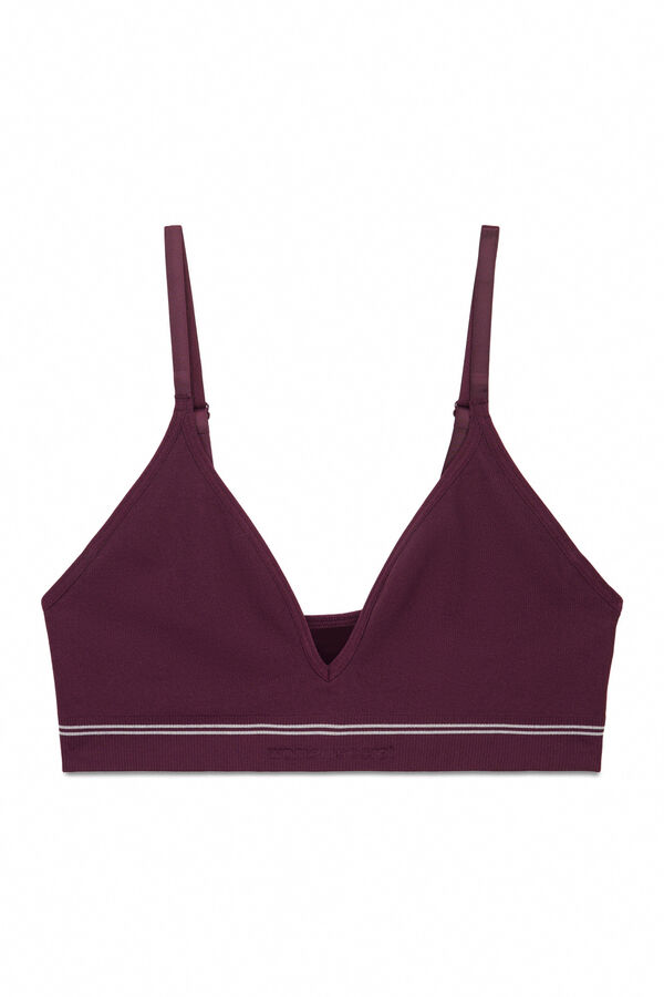 Women'secret Top triangular NATURAL sem costura gren&aacute; vermelho