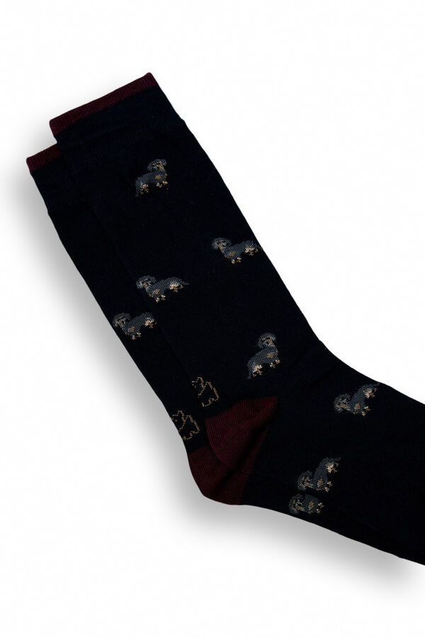 Kiff-Kiff Meias masculinas azul marinho azul