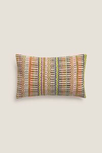 Textura Capa de almofada bordada geométrica