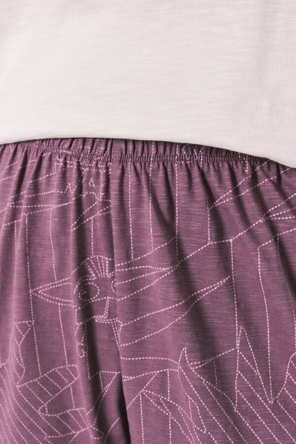 Women'secret Pijama comprido manga curta em algod&atilde;o Star Wars bege