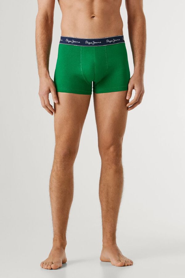 Pepe Jeans Pack 3 boxer liso e riscas verde