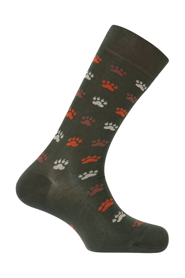 Punto Blanco Meias curtas de algod&atilde;o da Huellas verde